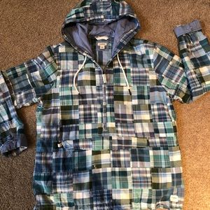 Women’s Jacket Coat Pullover LLBean Large PLAID